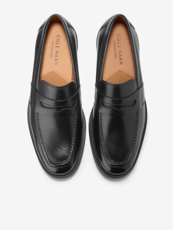 Men\'s Cole Haan Bedford Penny Loafers in Black Leather C40257
